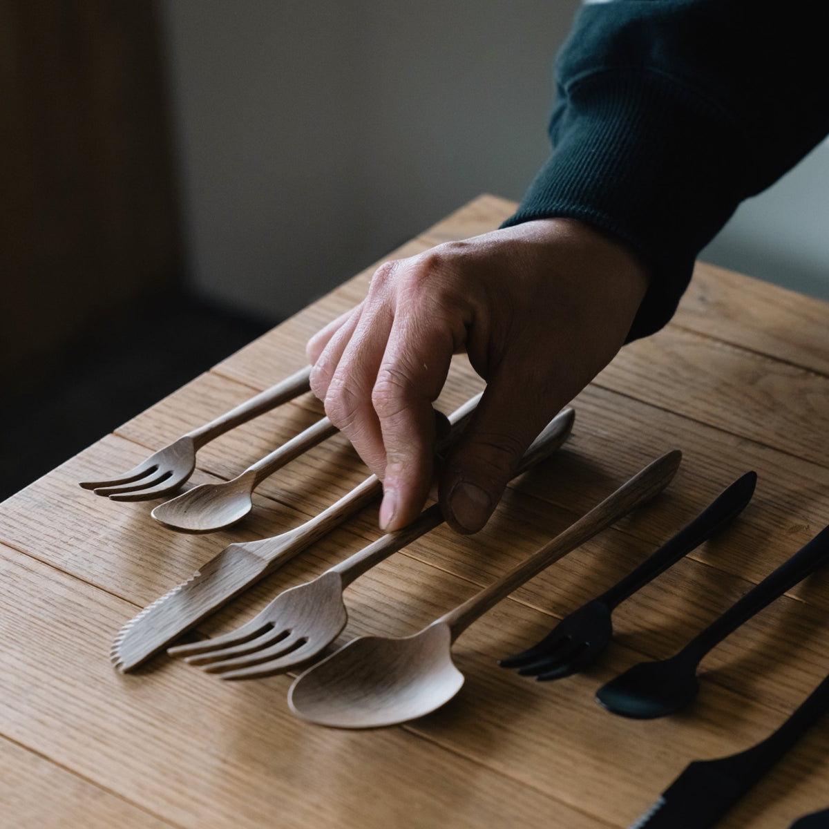 Wooden cutlery - Dark