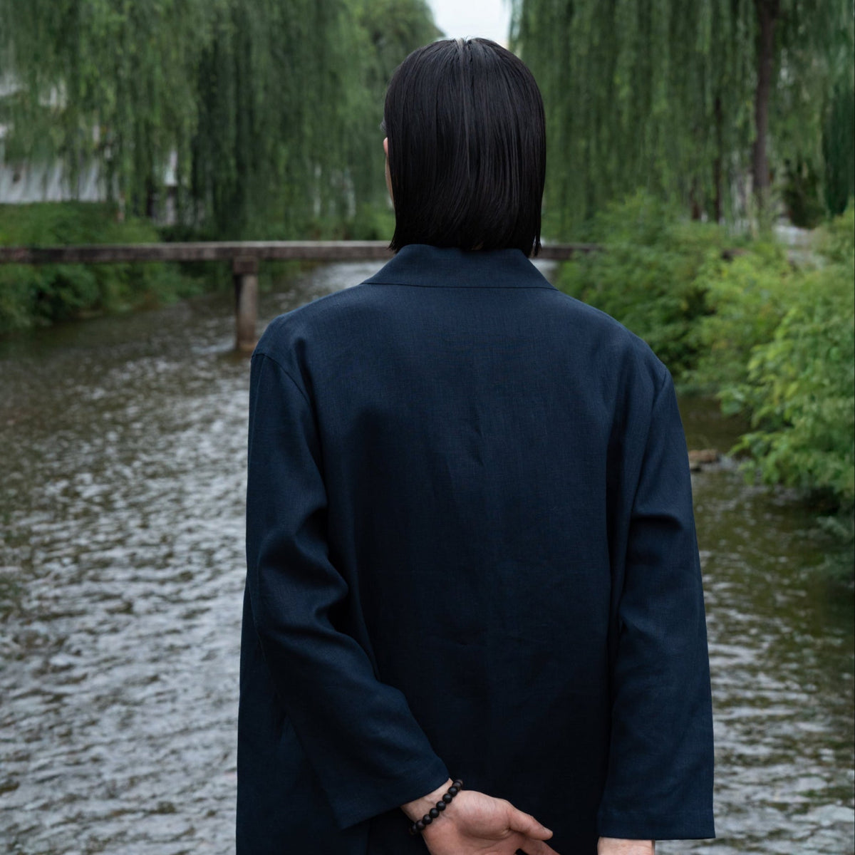 Linen Haori - Navy