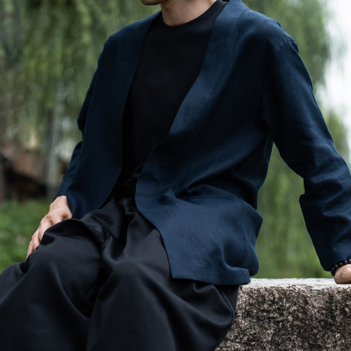 Linen Haori - Navy