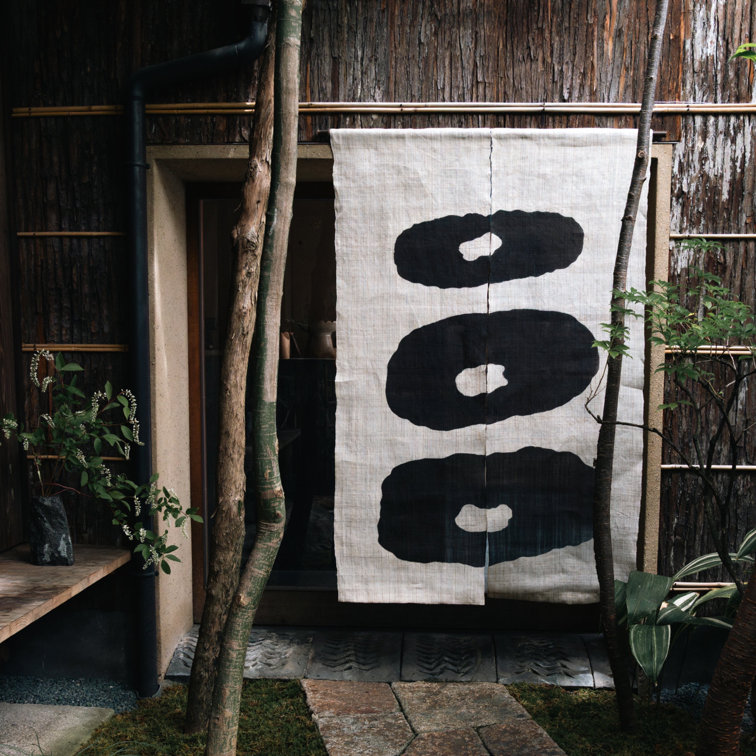 Katazome Wall Piece - Sumi