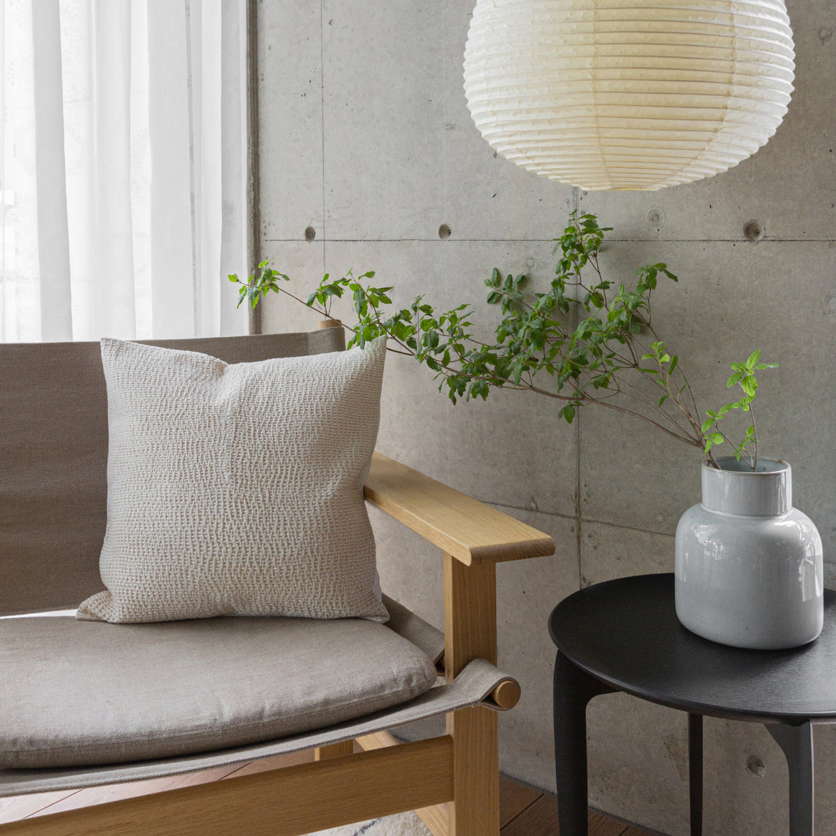 Sashiko Cushion Cover - Wave